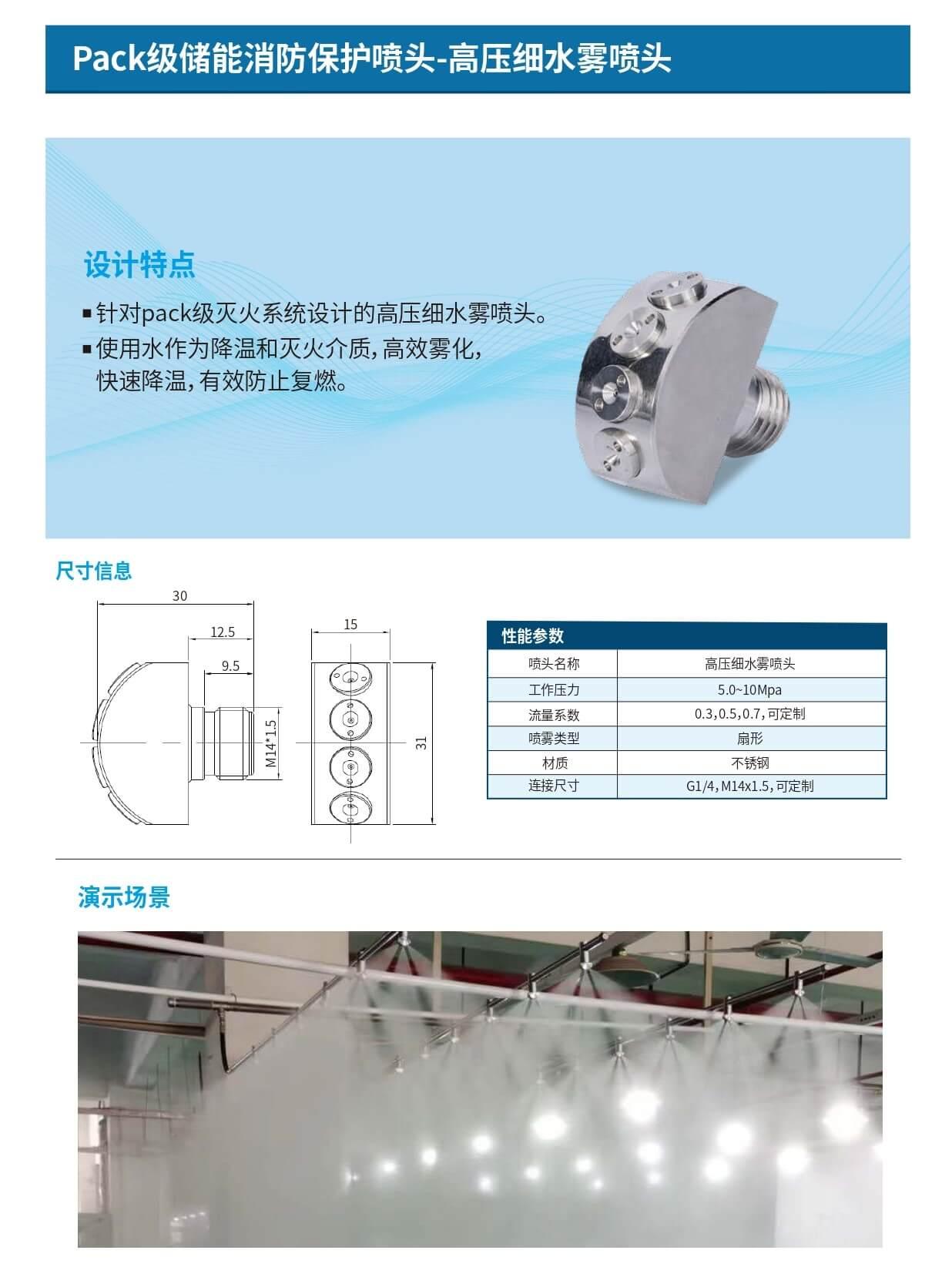 高壓細水霧噴頭